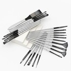 24 Pieces Professional Oil Paint Brush Set  Long Handle Hard Nylon Hair