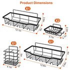 5pcs Shower Caddy Set Wall Mounted Bathroom Organizer Storage Holder Corner Rack
