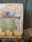 Old Primitive Antique Vintage Folk Art Style Easter Farmhouse Eggs Spring Sign
