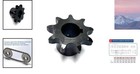 High-performance 5 8  Bore 9 Tooth Sprocket For  40 Roller Chains - Rust Proof