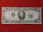 1977  e   20 Twenty Dollar Bill Federal Reserve Misalignment Error Note  3519