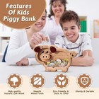 Wooden Piggy Bank For Kids  Kids Money Banks For Boys Girls  Toddler Coin Bank