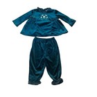 Vtg Sesame Street Size 12 Mo Velour Shirt Pants Ruffle Green Outfit 2pc Set Elmo