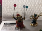 Spoontiques Vintage Pewter Clowns W  Swarovski Crystal   Gold Plating Lot Of 6