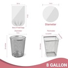 6 Gallon Trash Bags 20x22 In 18 Mic Drawstring Liners Small Can 100 Count