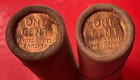 Tails tails  2  Two Red Obw Bu Lincoln Wheat Penny Rolls Years Unknown