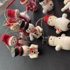 Vintage Wooden Christmas Ornaments Lot Of 20 Santa Snowman
