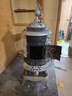 Extremely Rare Antique Pearl Oak  Sidewinder Round Oak Parlor Stove