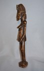 Vintage African Tribal Hand Carved Wood Mask   Statue Set