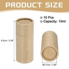 10pcs Kraft Paperboard Tubes 10ml Round Cardboard Tube Box Container  Brown