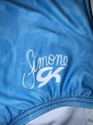 New  Simone Biles Gk Elite Leotard Gymnastics Blue Rhinestones Bling Size Am Nwt