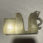 Vintage Brass Dragon Cigarette   Match Holder Etched Brass Matchbox Ships Free 