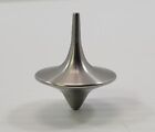  b93  Inception Inspired Brushed Silver Tone Metal Spinning Top Fidget Toy