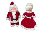 Vintage Santa   Mrs Claus  Dolls Christmas Decor Kitschy Handcrafted Standing