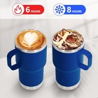 20 Oz Stainless Steel Tumbler With Handle Metal Insulated Coffee Travel Mug With