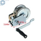 Hand Winch Boat Winch 1500lbs Two-way Adjustable With 10m  32ft  Cable Manual