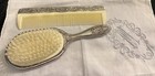 Antique Silver Plated Ornate Design Vanity Brush   Comb Set From The 1920   s