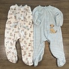 Little Me Baby Boy Bundle Of 2 Sleeper Footed Pajama - 9m
