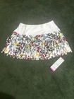 Nwt Xs Lucky In Love Tennis Skort Skirt Multi Color Colorful Fringe Rare 