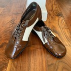 Vintage 1970s Crosby Square Racers Shoes - Brown And White - Men s Size 8 5 D