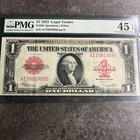 1923  1 Red Seal Legal Tender Fr 40 Scarce Large Note Pmg 45 Epq Speelman white