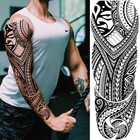 Totem Fake Tribal Arm Tattoos Sleeve Temporary Full Arm Tattoos For Men Women