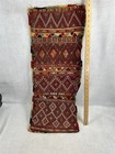 Antique Hand Woven Wool Ethnic Saddle Bag Pillow Red Black Repurpose 