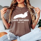 Lake Ontario Map Great Lakes Minimal Canadian Travel Gift Vintage Graphic