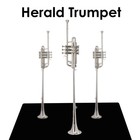 Flag Trumpet Bb Pitch Shinning Nickel With Case Super Hard Case