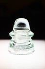 Hemingray - 14 Clear Glass Insulator Made In Usa Vtg  a9 