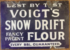 Voigt s Snow Drift Flour Porcelin Sign