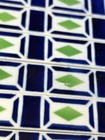 Vintage Late 20 s-early 30s Large German Liner Tiles Dark Blue   Green On White