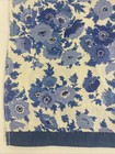 Vintage 100  Linen 1960s Tea Towel Blue French Floral Print 30    X 17   