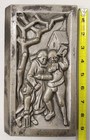 Vintage Antique Cast Iron Architectural Decorative Plaques Plates 9  X 5 