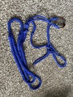 Periwinkle Navajo Beaded Natural Horsemanship Rope Halter Lead Rope Set Horse