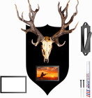 Metal European Mount Plaque Deer Head Wall Skull Hanger With Magnetic Photo F   