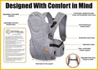 Oxford Adjustable 3-in-1 Position Baby Carrier - Comfortable And Stylish Baby   