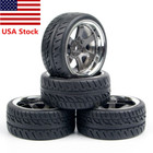 1 10 4pcs Tires Car Wheels Rim 12mm Hex For Hpi Hsp Rc On Road Drift Racing Car