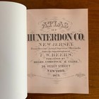 1873 Atlas Of Hunterdon County  New Jersey   Color Facsimile
