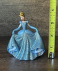 Rare London Disney Store Cinderella Deluxe Glitter Figure In Blue Ball Gown Nice