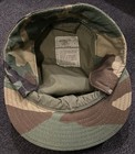 Vintage Us Army Woodland Camo Field Hat Size 7 1 4 Military Issue