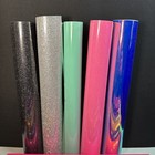 Siser Glitter Htv   Cricut Heat Transfer Vinyl Scraps Leftovers Some New used 