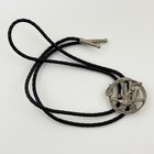 Vtg Roadrunner Saguaro Cactus Bolo Tie Cowboy Western Desert Southwestern