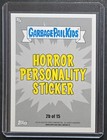 2019 Garbage Pail Kids Horror Personality Sticker Conflicting Carpenter 2b