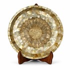 Rare Mughal Islamic Handmade Mother-of-pearl Plate With Quran Calligraphy 