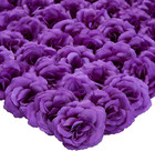 50 Pack Purple Roses Artificial Flowers  3 Inch Dark Purple Silk Flowers For    