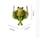 Swing Flower Frog Statue Miniature Fairy Garden Figurine Home Decor Gifts