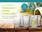 Arrow Home Products 6 Oz Clear Plastic Tumblers  Set Of 6