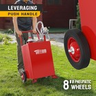 20 Gallon Gas Fuel Diesel Caddy Transfer Tank Container W  Rotary Pump And Wheel