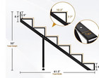 2pcs Steel Stair Riser 6 Step Stair Stringer For Deck Height 50  Powder Coated